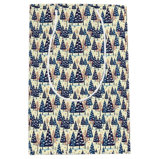 Elegante Bomen Medium Cadeauzakje (Voorkant)