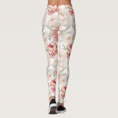 Elegante Bontanical van Big Camellia in roze paste Leggings (Achterkant)