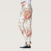 Elegante Bontanical van Big Camellia in roze paste Leggings (Links)