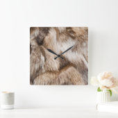 Elegante bonttextuur vierkante klok (Huis)