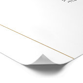 Elegante Boog 5 Tafels Welkom Zitplaats Chart Poster (Hoek)