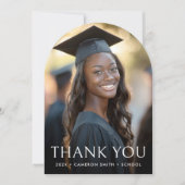 Elegante boog afstuderen foto Dank u kaart (Voorkant)