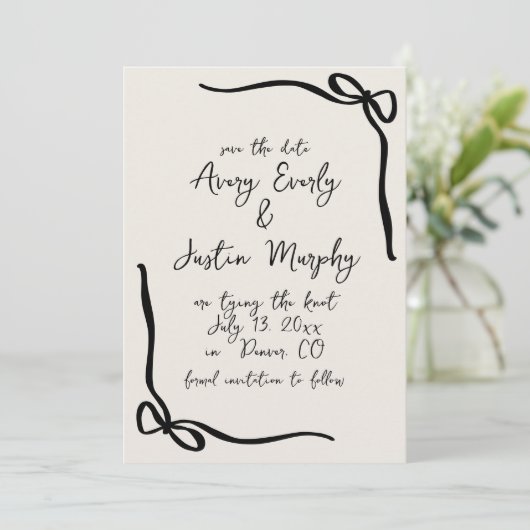 Elegante boog Bewaar de datum Kaart (Staand voorkant)