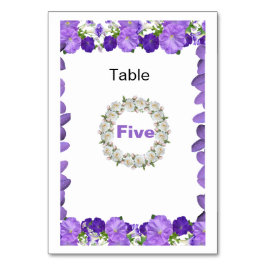 Elegante Boog Bloem Bruiloft Tafel Nummerkaart  Kaart
