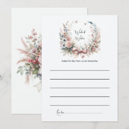 Elegante Boog Bloemen Baby Shower Moeder-in-wordin Advieskaart