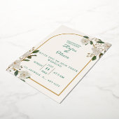 Elegante Boog Bloemen Huwelijksuitnodiging | platt Folie Uitnodiging (Gedraaid)