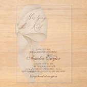 Elegante Boog Bruidsfeest Acryl Uitnodigingen (Voorkant)