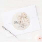 Elegante Boog Bruidsuitnodiging Ronde Sticker (Envelop)