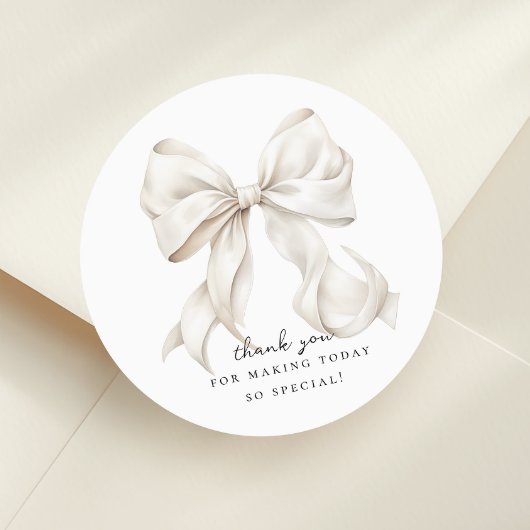 Elegante Boog Bruiloft Feest Cadeau Ronde Sticker