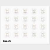 Elegante Boog Bruiloft Feest Cadeau Ronde Sticker (Vel)