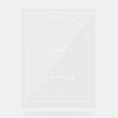 Elegante boog bruiloft welkom acryl teken acryl bord (Voorkant)