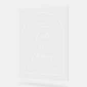 Elegante boog bruiloft welkom acryl teken bord (Hoek)