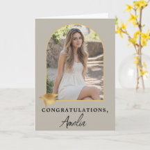 Elegante Boog Foto Afstuderen Gefeliciteerd