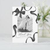 Elegante boog foto bruiloft dank je kaart (Staand voorkant)