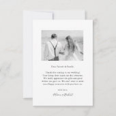 Elegante boog foto bruiloft dank je kaart (Achterkant)