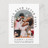 Elegante boog foto bruiloft receptie Opslaan van d Aankondigingskaart (Voorkant)