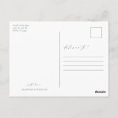 Elegante boog foto groene bruiloft dank u briefkaart (Achterkant)