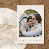 Elegante boog foto moderne bruiloft save the date