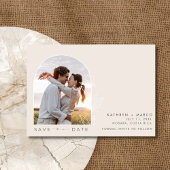 Elegante boog foto moderne bruiloft save the date