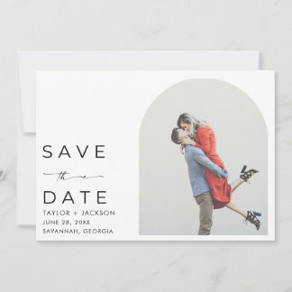 Elegante Boog Foto Moderne Trouw Save The Date