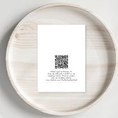 Elegante boog foto QR-code bruiloft RSVP Kaartje