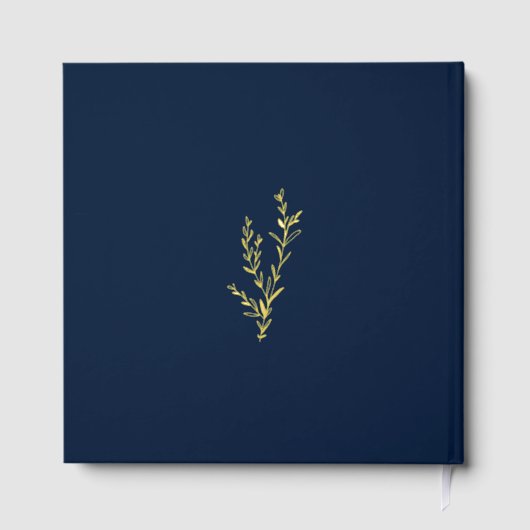 Elegante boog foto typografie bruiloft gastenboek (Achterkant)