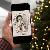 Elegante boog foto vrolijk heldere kerst feestdagenkaart