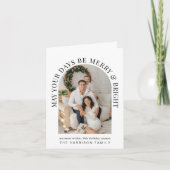 Elegante boog foto vrolijk heldere kerst kaart (Voorkant)