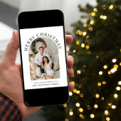 Elegante boog foto Vrolijk Kerstfeest Feestdagenkaart