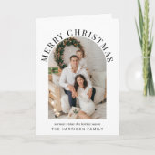 Elegante boog foto Vrolijke kerstvakantie Kaart (Voorkant)