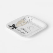 Elegante Boog Glas Bruidsdouche Papieren Bordje (Gebogen)