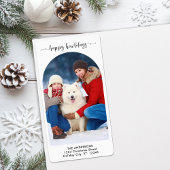 Elegante Boog Hond Kerstmis Custom Modern Huisdier Etiket