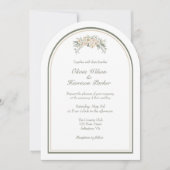 Elegante Boog Huwelijksuitnodiging - Minimalistisc Kaart (Voorkant)