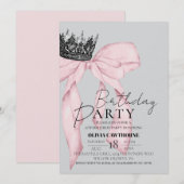 Elegante Boog Kroon Verjaardagsfeestje  Kaart (Voorkant / Achterkant)