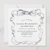 Elegante Boog Leeftijdsviering Kaart (Voorkant)