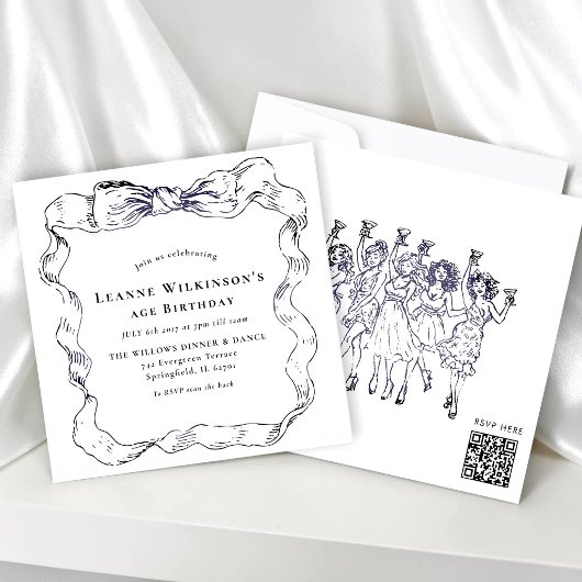 Elegante Boog Leeftijdsviering Kaart