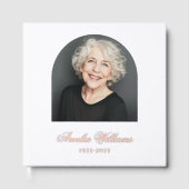 Elegante boog liefdevolle herinnering begrafenis f gastenboek (Voorkant)