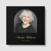 Elegante boog liefdevolle herinnering begrafenis f gastenboek (Voorkant)