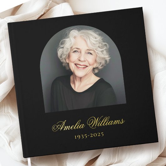 Elegante boog liefdevolle herinnering begrafenis f gastenboek