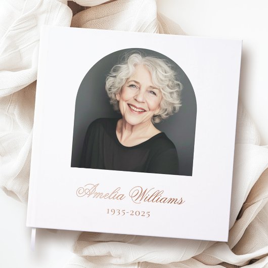 Elegante boog liefdevolle herinnering begrafenis f gastenboek