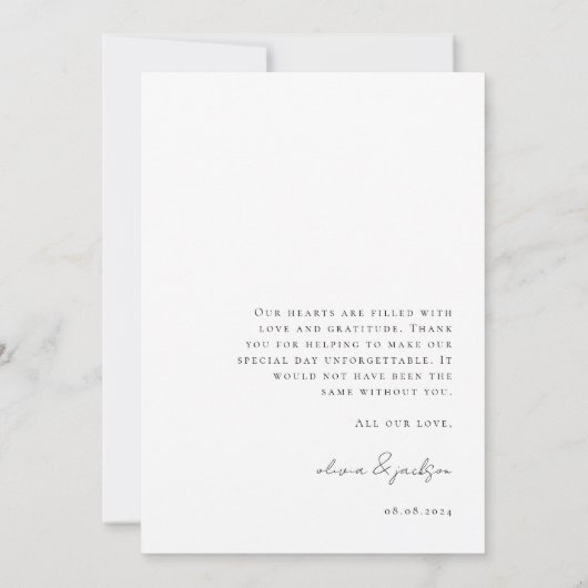 Elegante boog Multi foto collage bruiloft Bedankkaart (Achterkant)