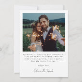 Elegante boog Multi foto collage bruiloft Bedankkaart (Achterkant)