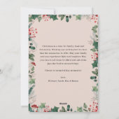 Elegante boog Multi foto familie kerst Kaart (Achterkant)