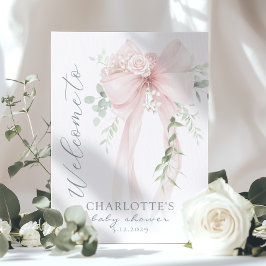 Elegante Boog Neutrale Baby Shower Welkom Poster