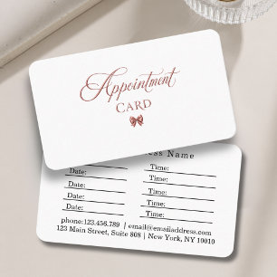 Elegante Boog Roségoud Witte Salon Afsprakenkaartje