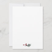 Elegante boog wintergroen kerstfoto feestdagenkaart (Achterkant)