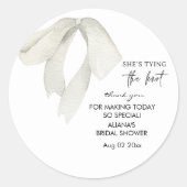 Elegante Boog Zij Knoopt de Knoop Bruidsmeisjesfee Ronde Sticker (Voorkant)