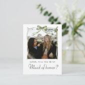 Elegante boog zult u mijn bruidsmeisje zijn Foto (Staand voorkant)