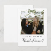 Elegante boog zult u mijn bruidsmeisje zijn Foto (Voorkant / Achterkant)