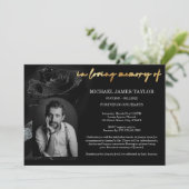 Elegante boogfoto in liefdevolle herinnering begra kaart (Staand voorkant)